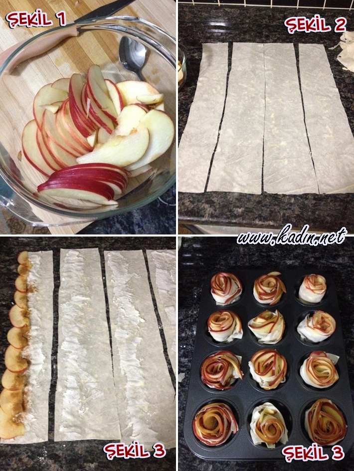 Güllü, Tarçınlı, Elmalı Muffin Elmalı Muffin