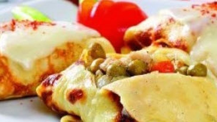 Fırında Tavuklu Krep Tarifi