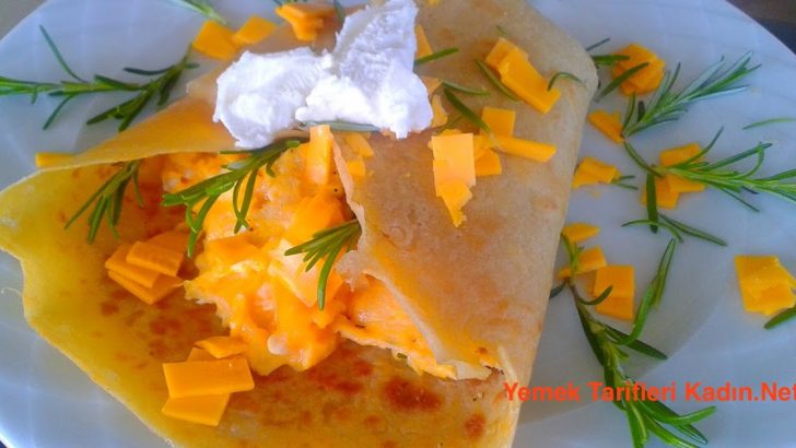 Yumurtalı ve Pastırmalı Krep Tarifi